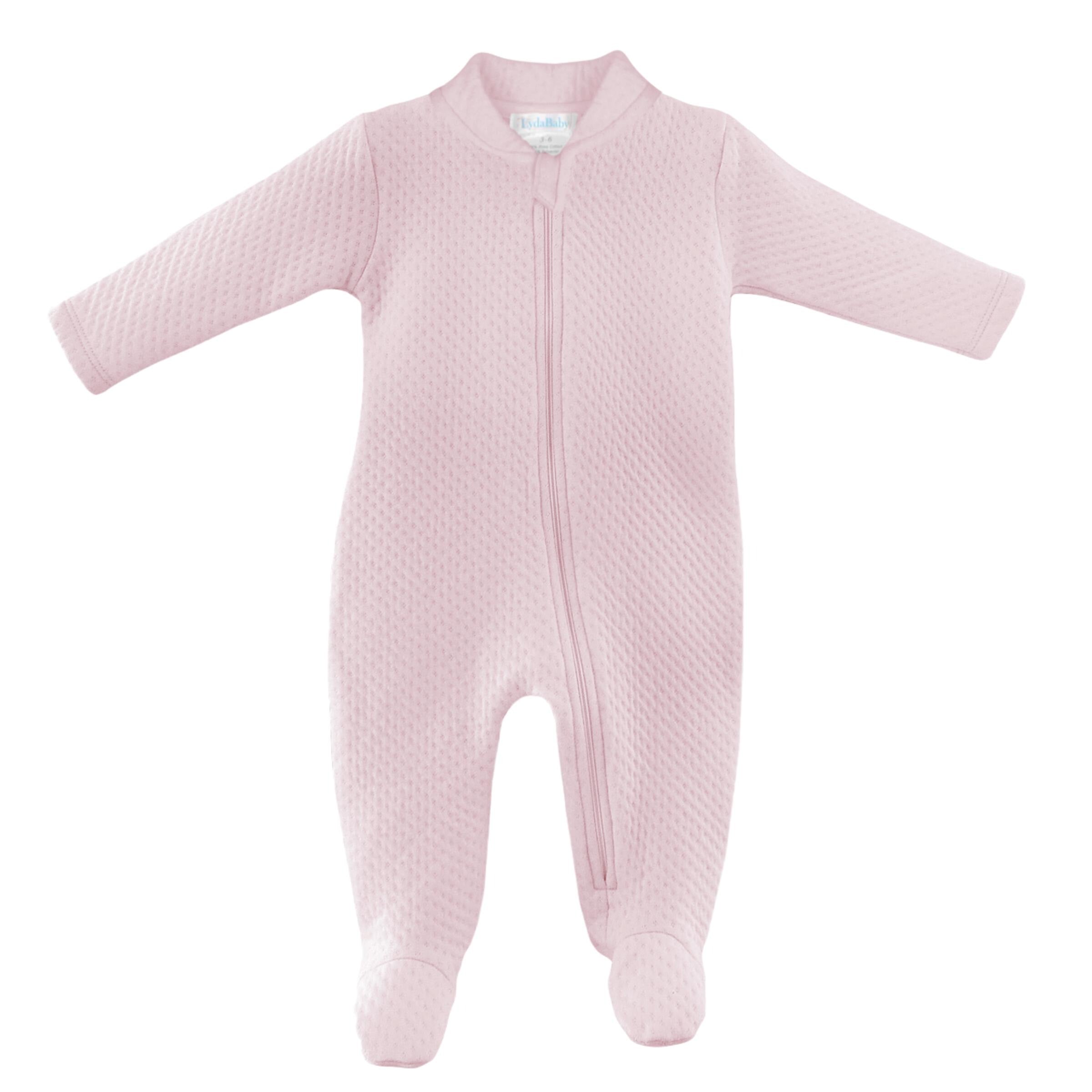 LydaBaby Pink Quilted Collection Footie
