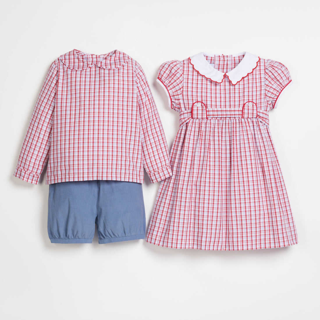 Little English Peter Pan Shirt, Hartford Plaid