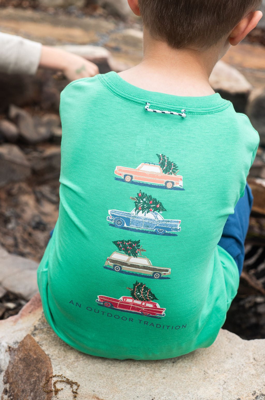 Prodoh Tee, Christmas Cars on Green