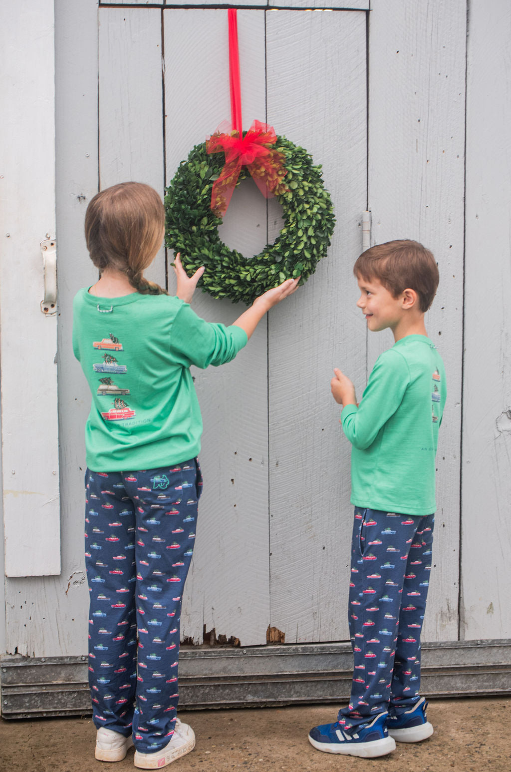 Prodoh Tee, Christmas Cars on Green