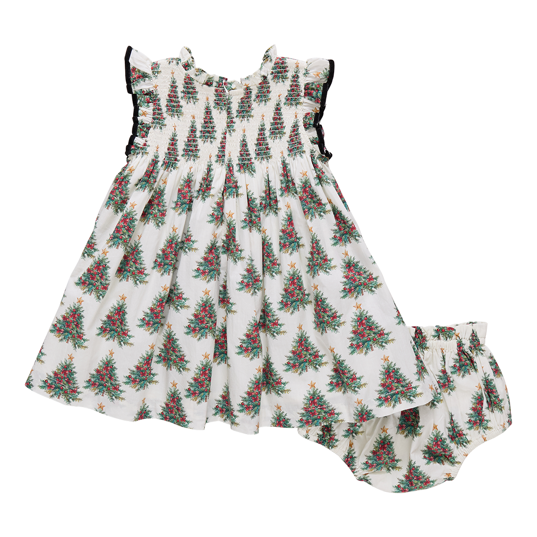 Pink Chicken Stevie Dress Set, Vintage Trees