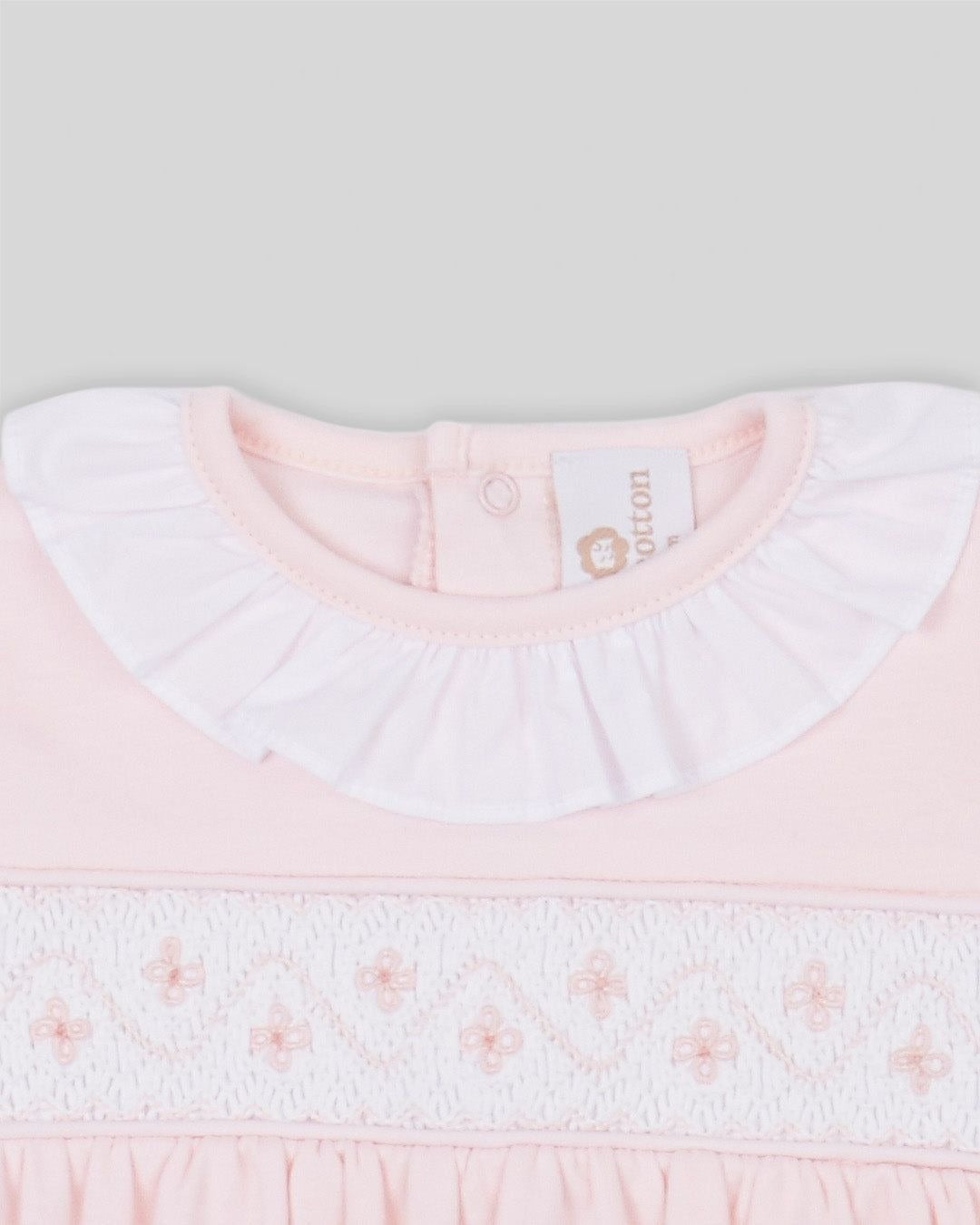 Miocotton Hand Smocked Alma Footie, Pink