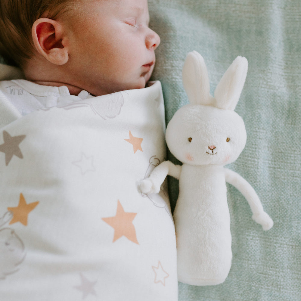 Bunnies By The Bay Friendly Chime Rattle White Bunny