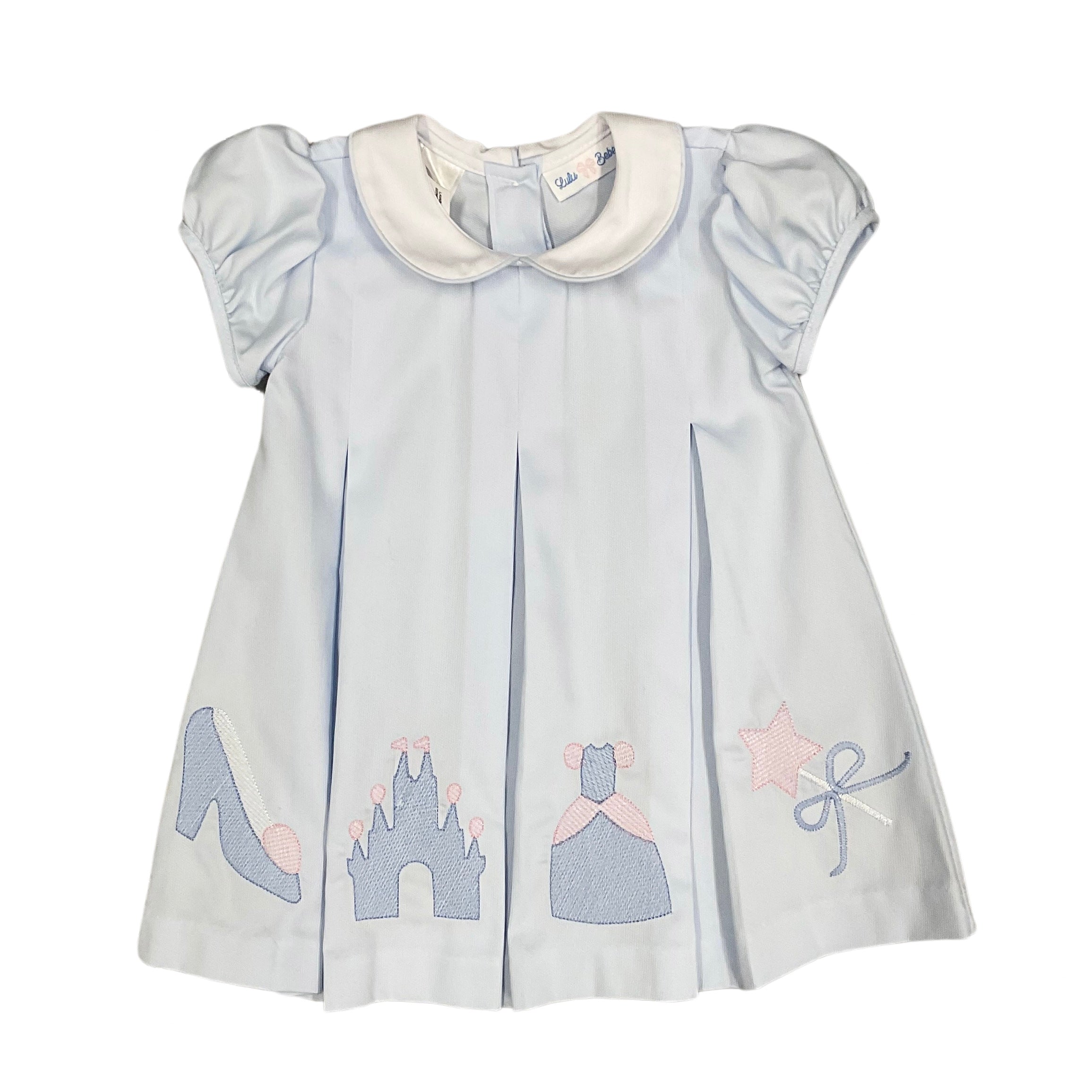 Lulu Bebe Blue Castle Embroidered Dress