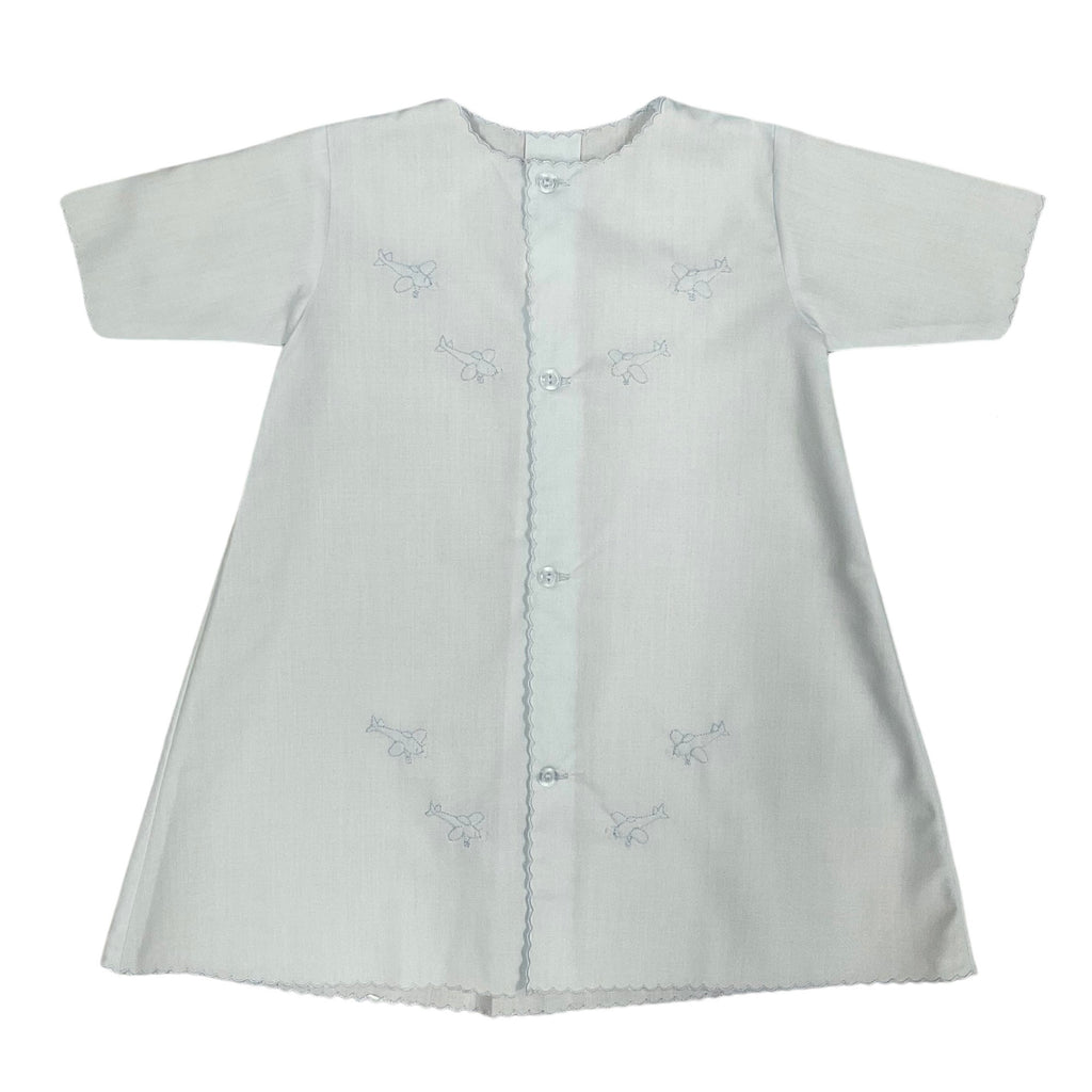 Auraluz Blue Daygown with Plane Embroidery