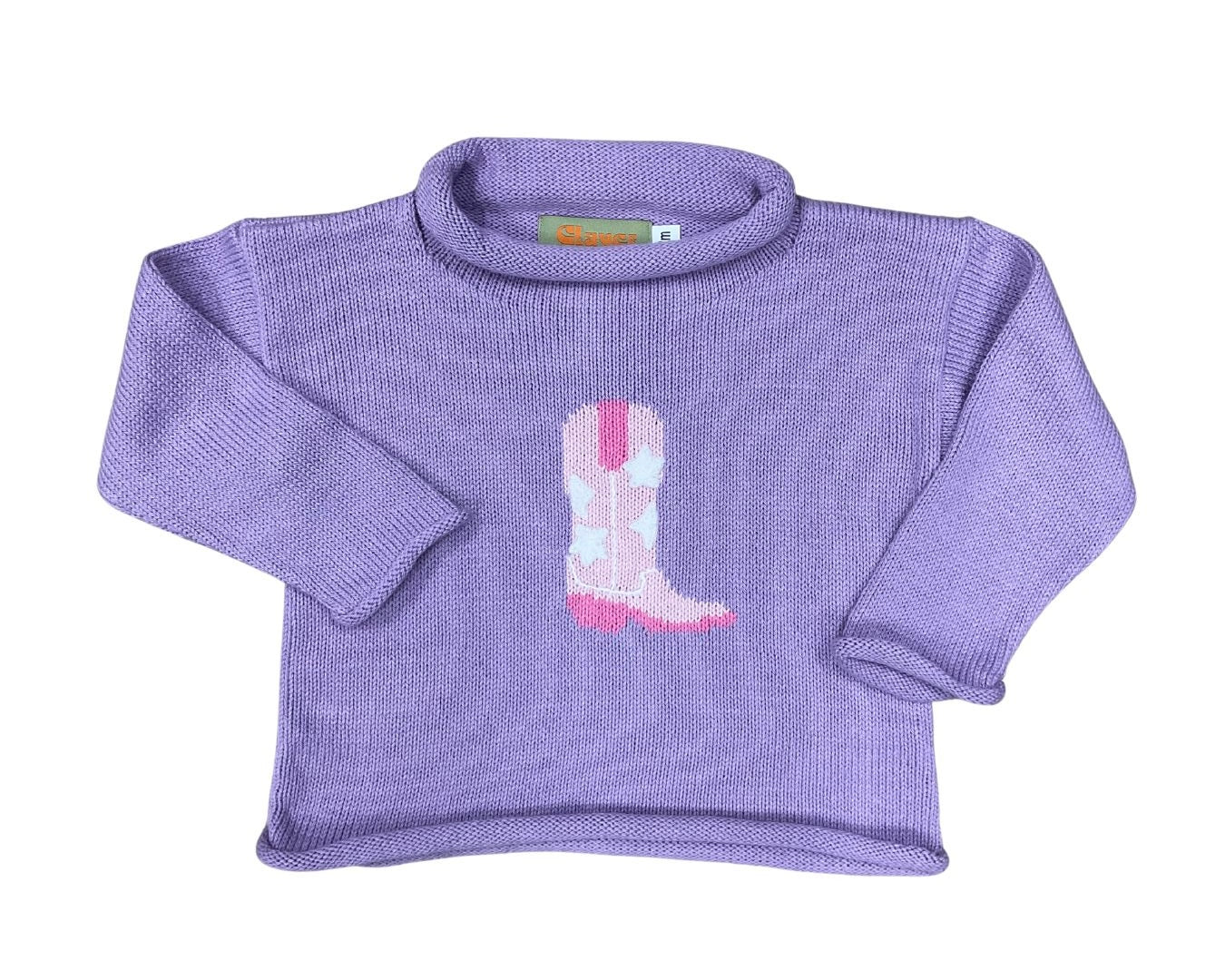 Luigi Rollneck, Cow Girl Boot with Stars on Lavender