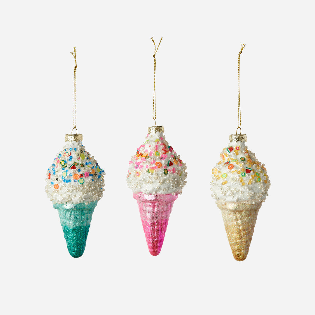 One Hundred 80 Degrees Ice Cream Cone Ornament