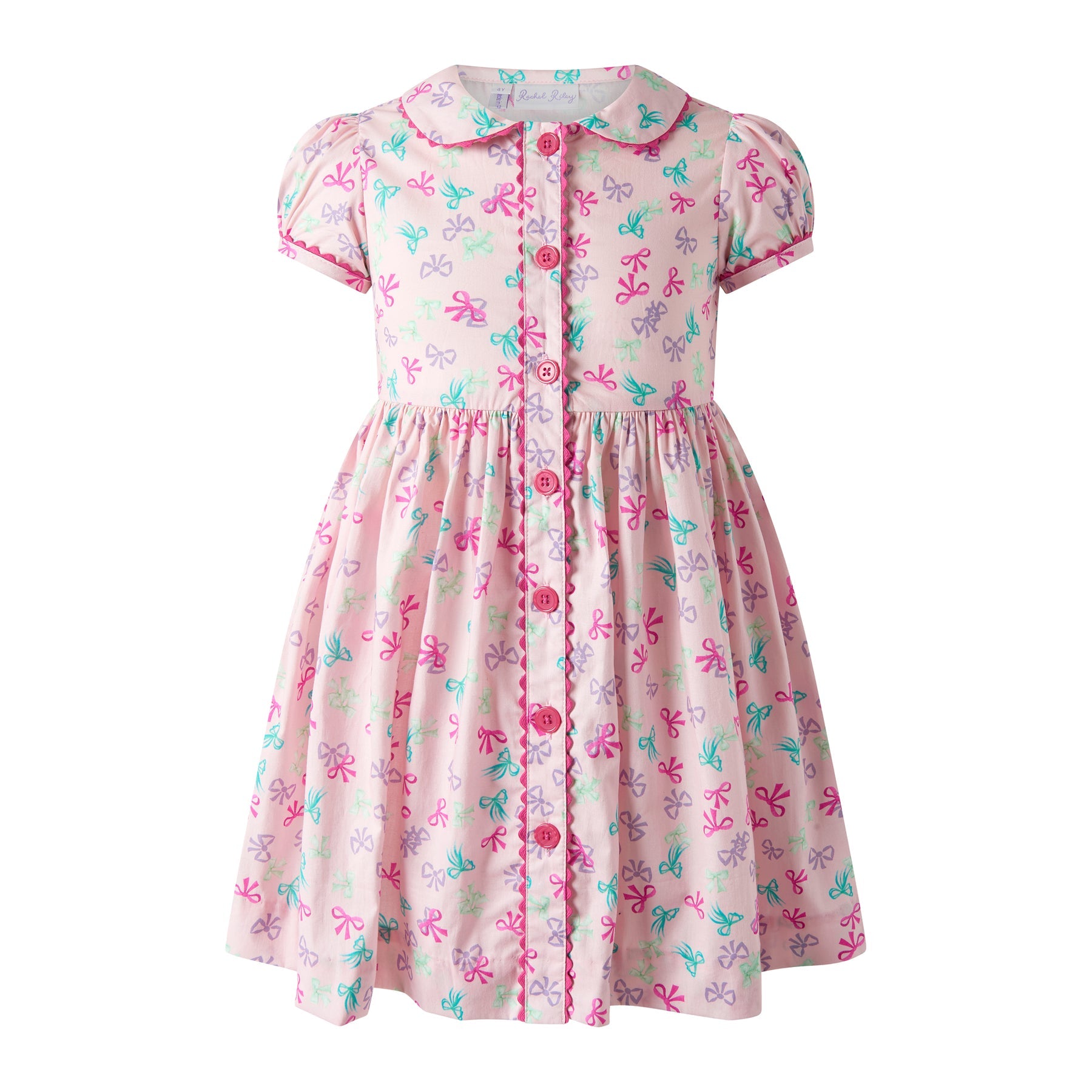 Rachel Riley Bow Button-Front Dress