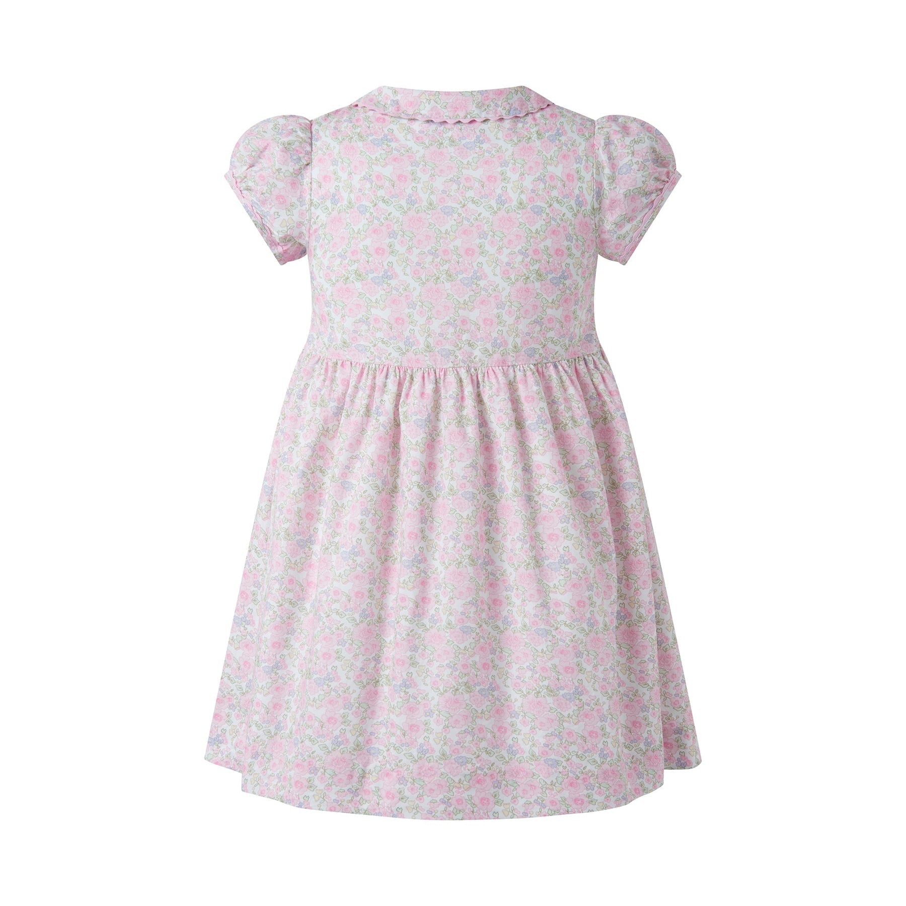 Rachel Riley Ditsy Bloom Smocked Button Front Dress