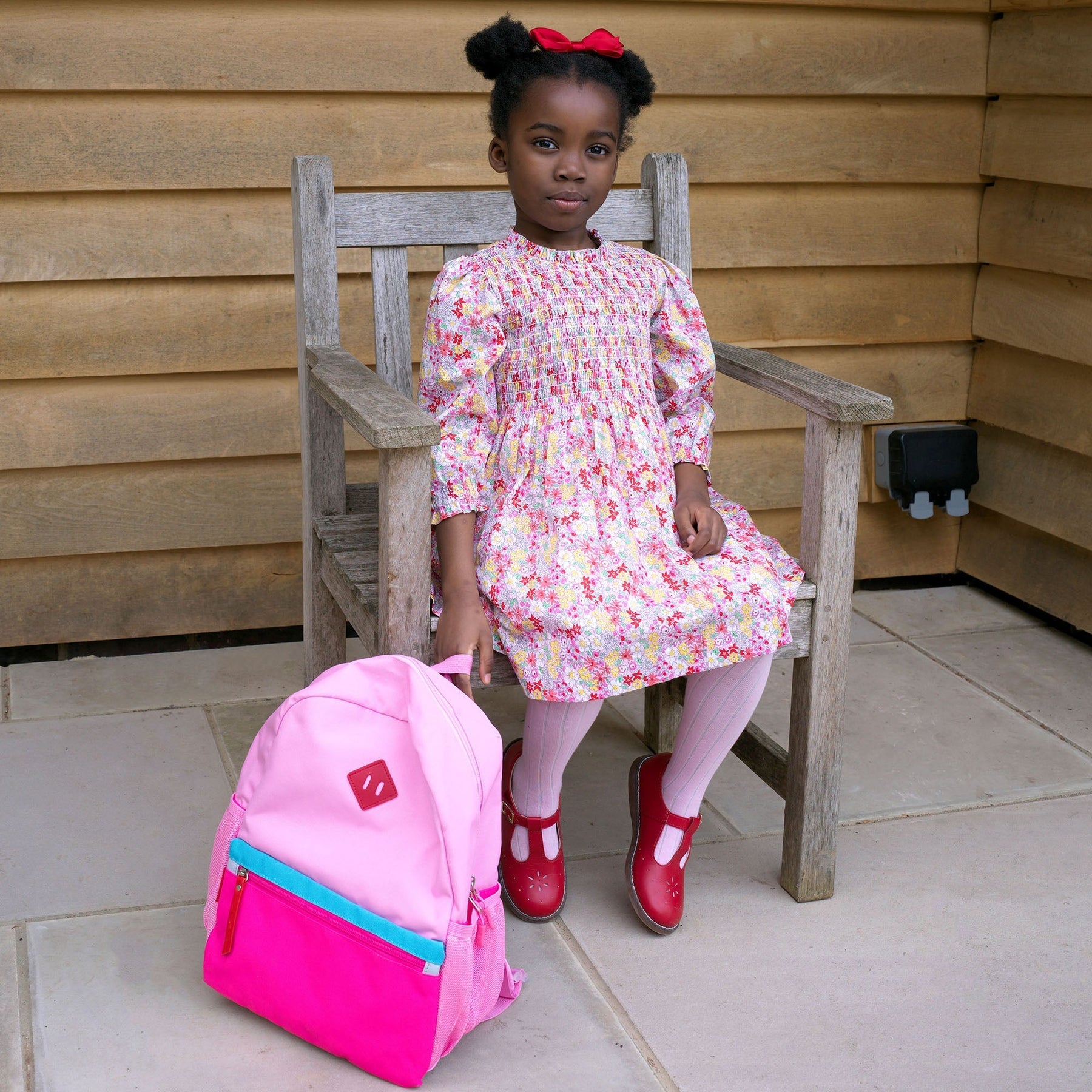 Rachel Riley Ditsy Garden Ruched Dress