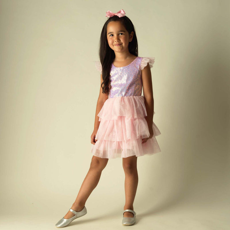 Rachel Riley Glitter Tutu Dress, Cape, & Hair Clip