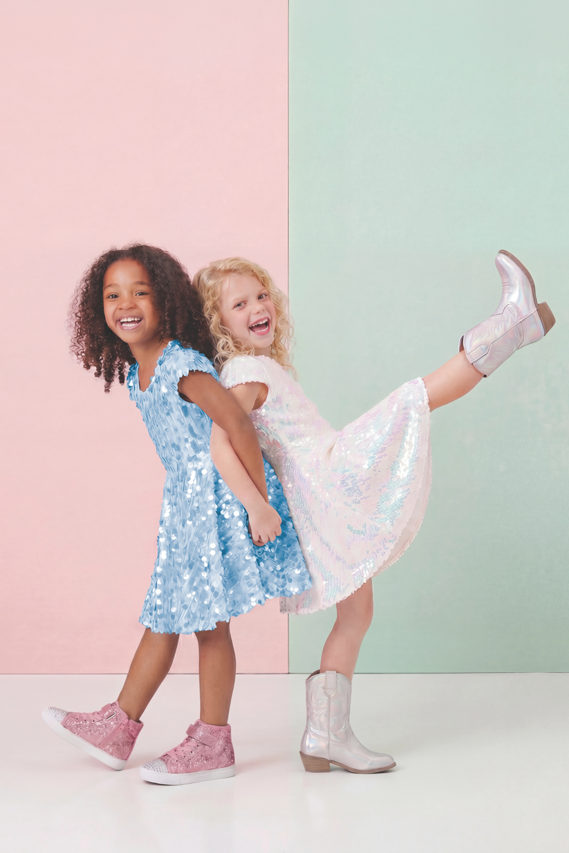 Creative Education Sequin Concert Queen Dress, Blue