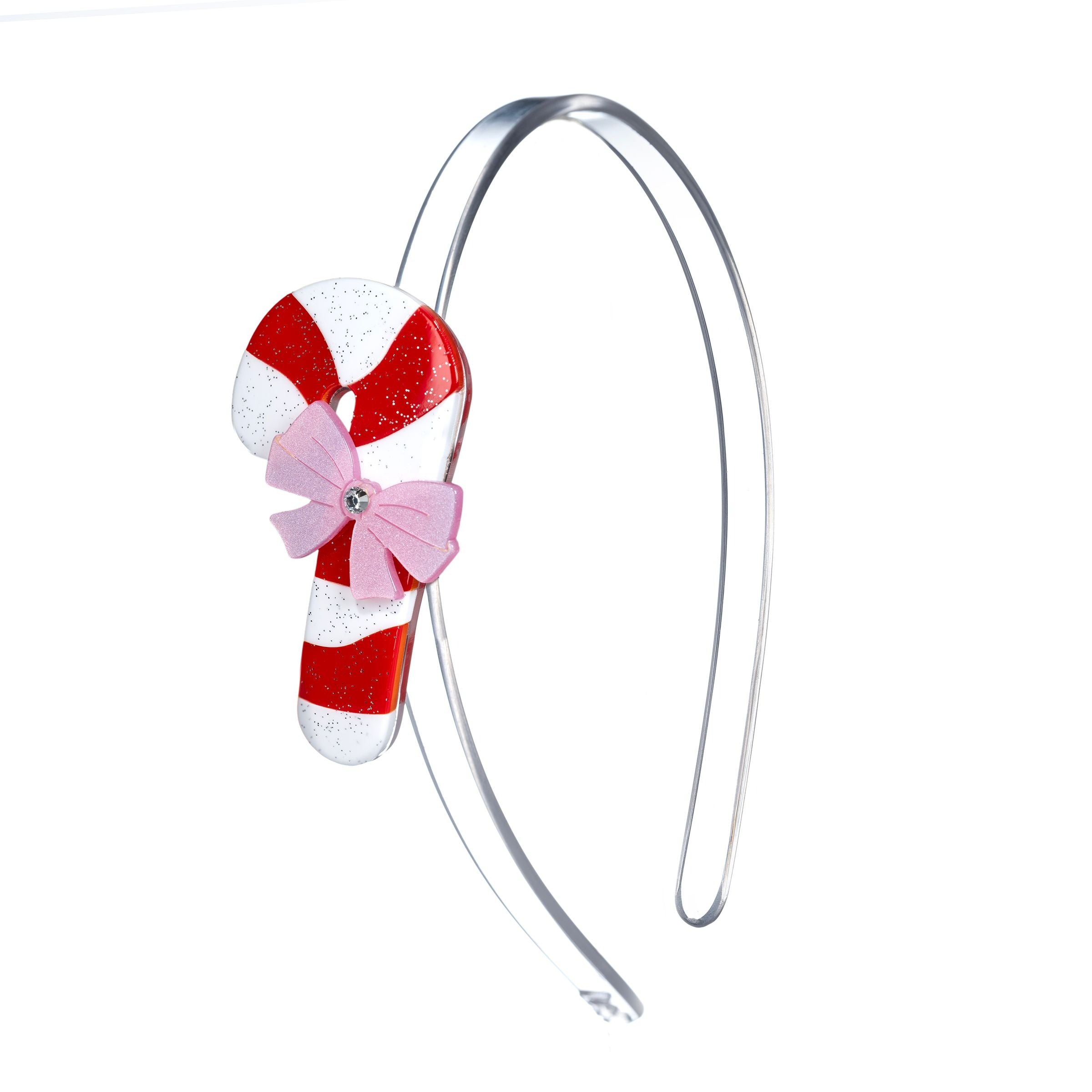 Lilies & Roses Candy Cane Bow Headband