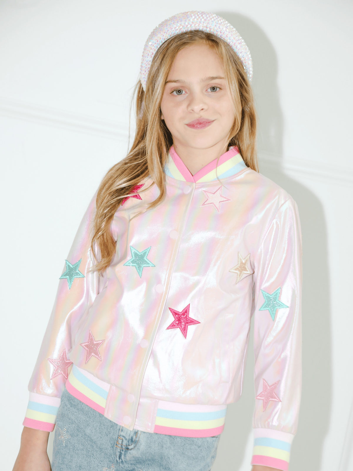 Lola & The Boys Holographic Stars Bomber