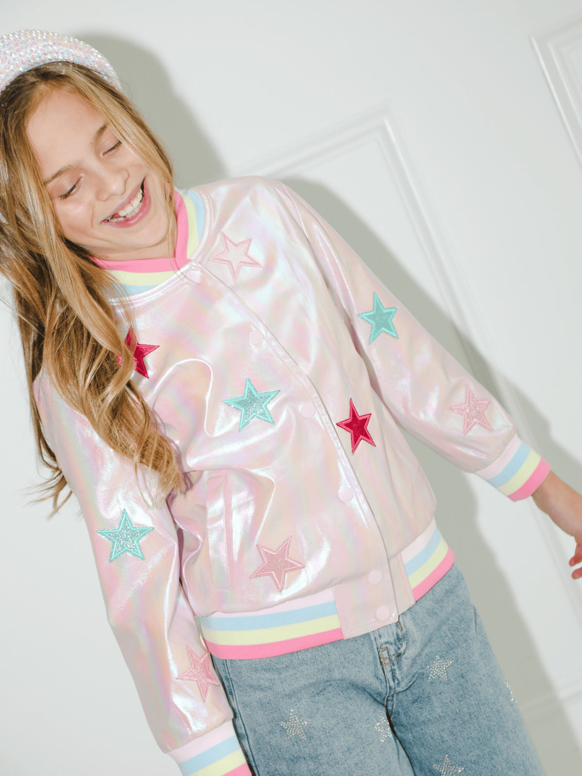 Lola & The Boys Holographic Stars Bomber