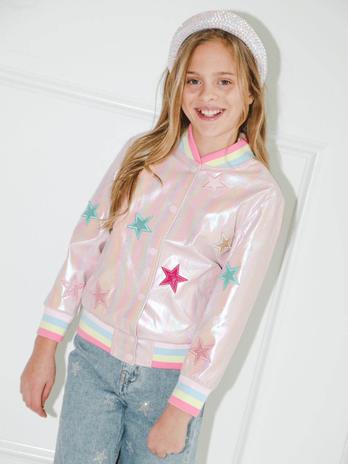 Lola & The Boys Holographic Stars Bomber