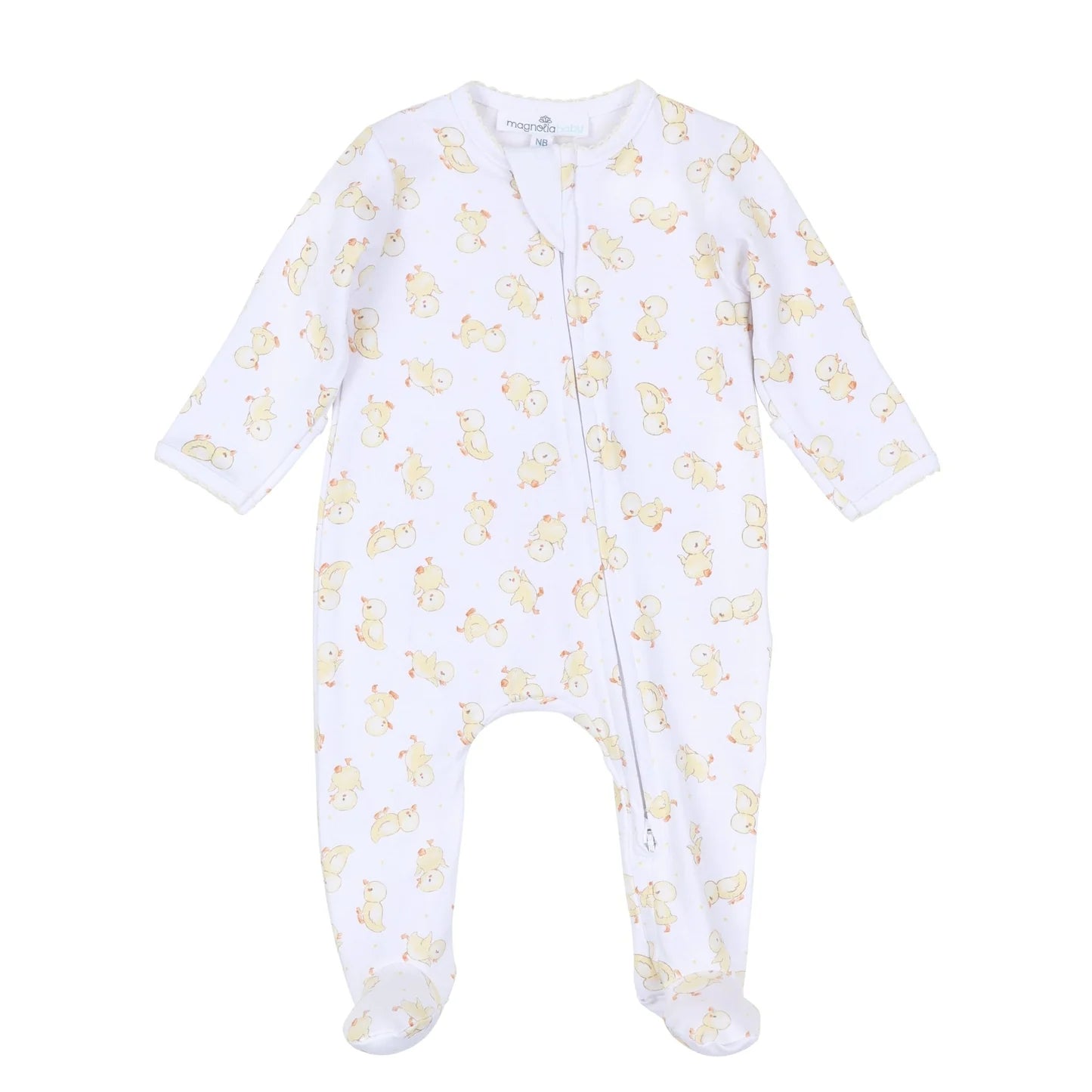 Magnolia Baby Downy Ducklings Print Zip Footie
