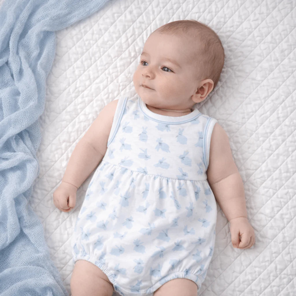 Magnolia Baby Leaping Bunnies Print Bubble - Light Blue