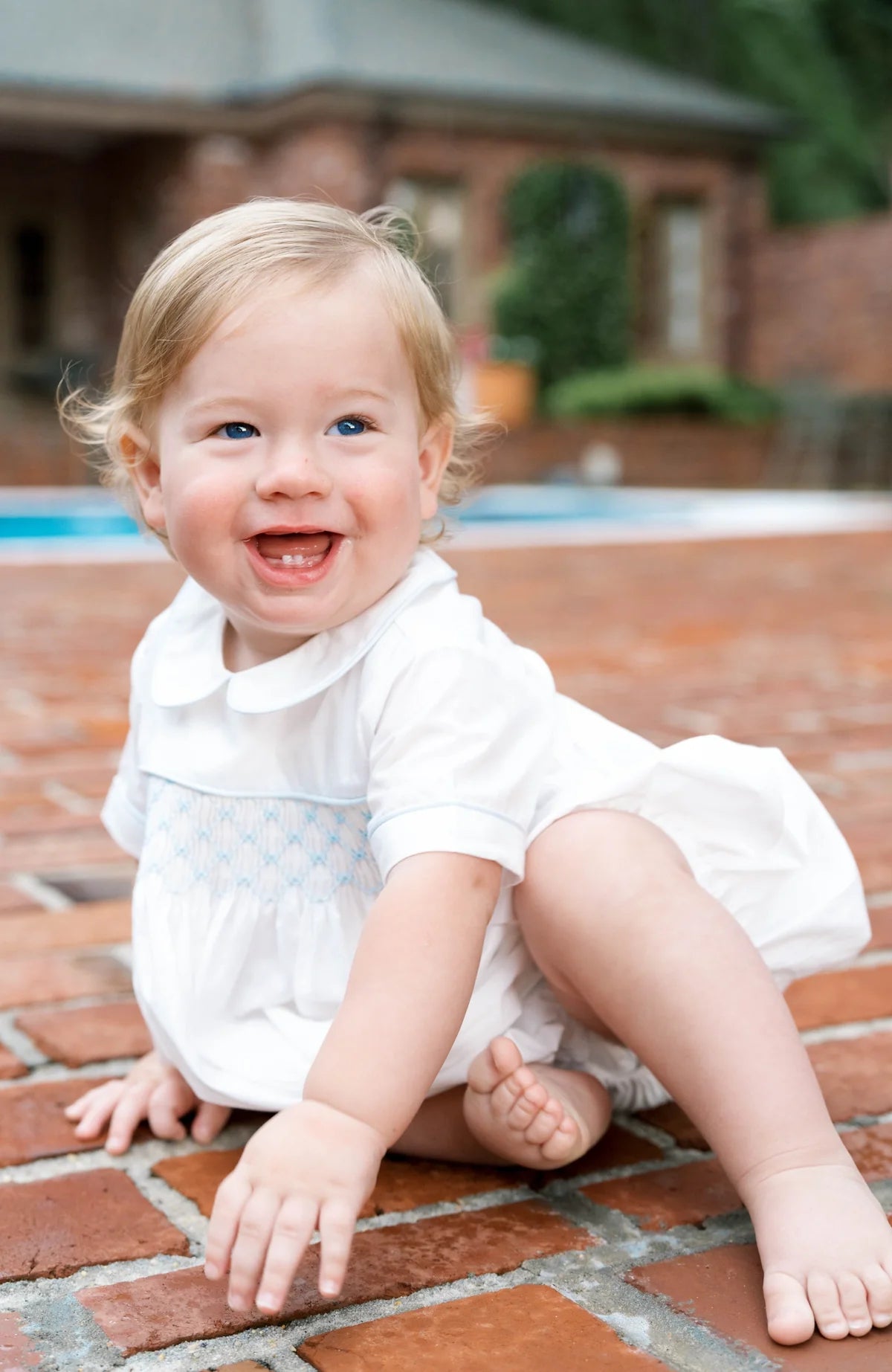 Lullaby Set Graham Bubble, Blessings White Bastiste with White Trim