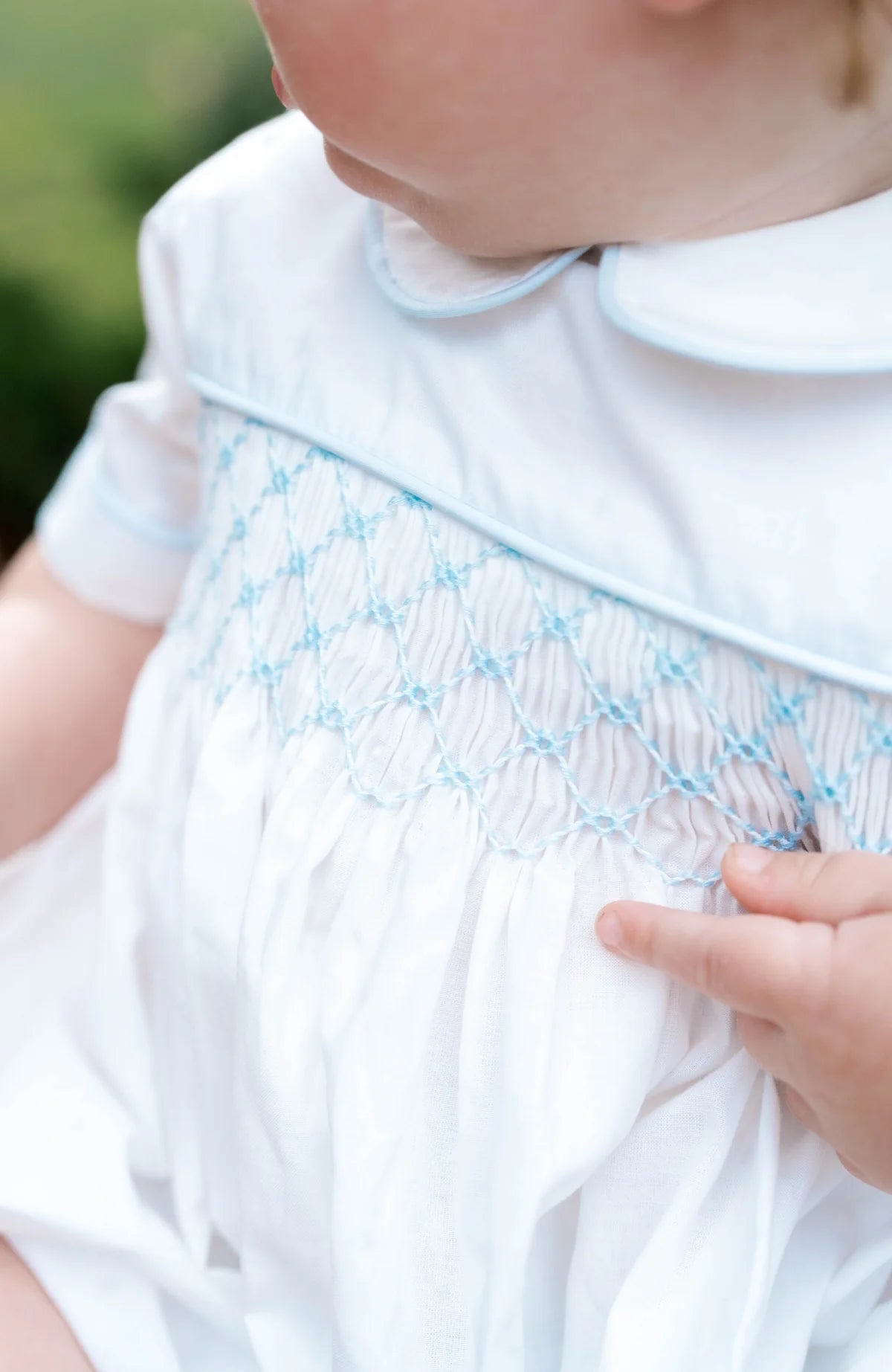 Lullaby Set Graham Bubble, Blessings White Bastiste with White Trim