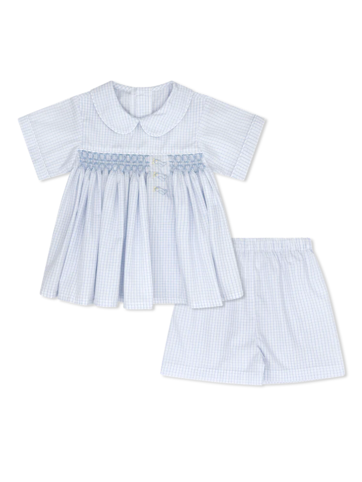 Lullaby Set Hayes Bubble, Classic Blue Windowpane, Airplanes