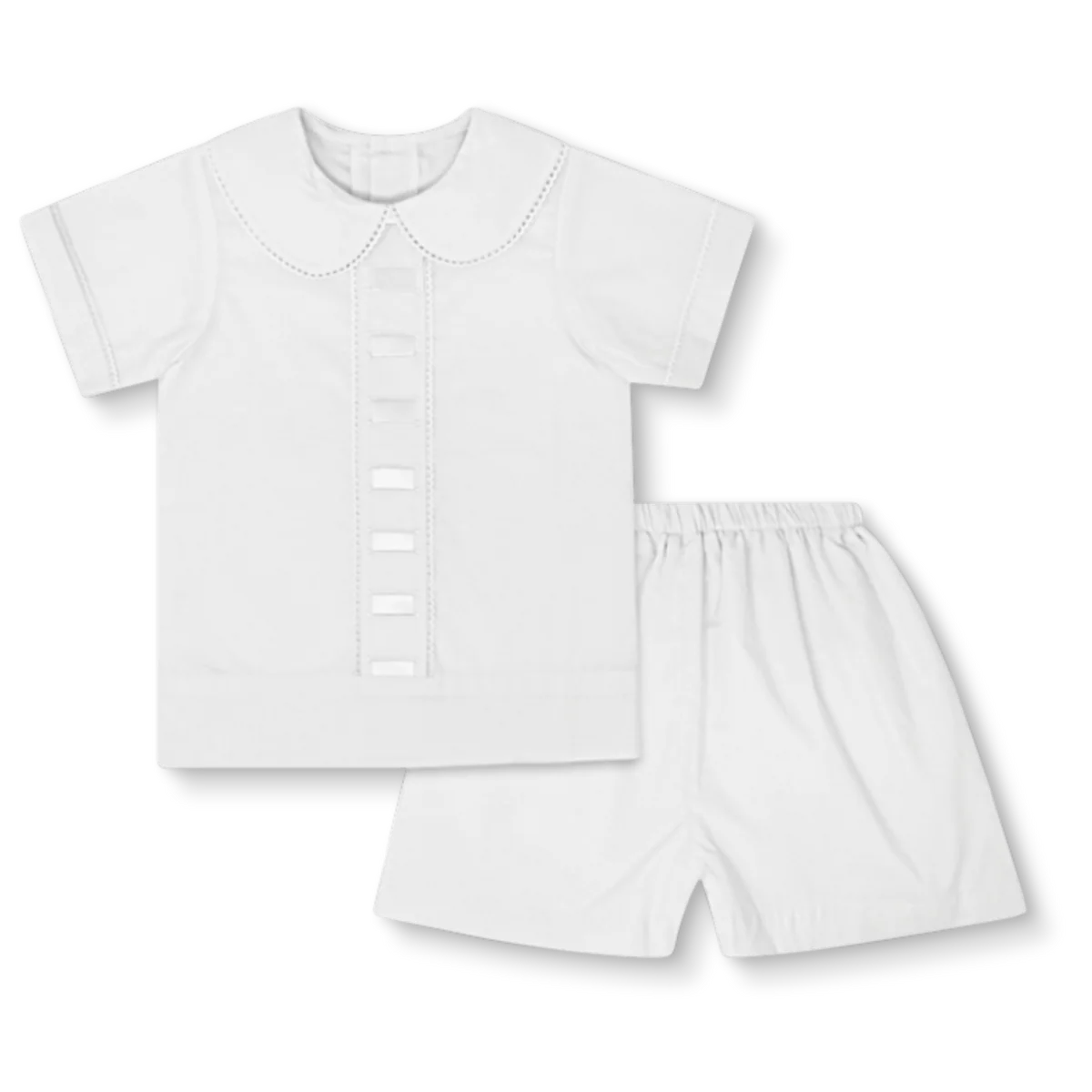 Lullaby Set Nate Short Set, Blessings White with Ecru