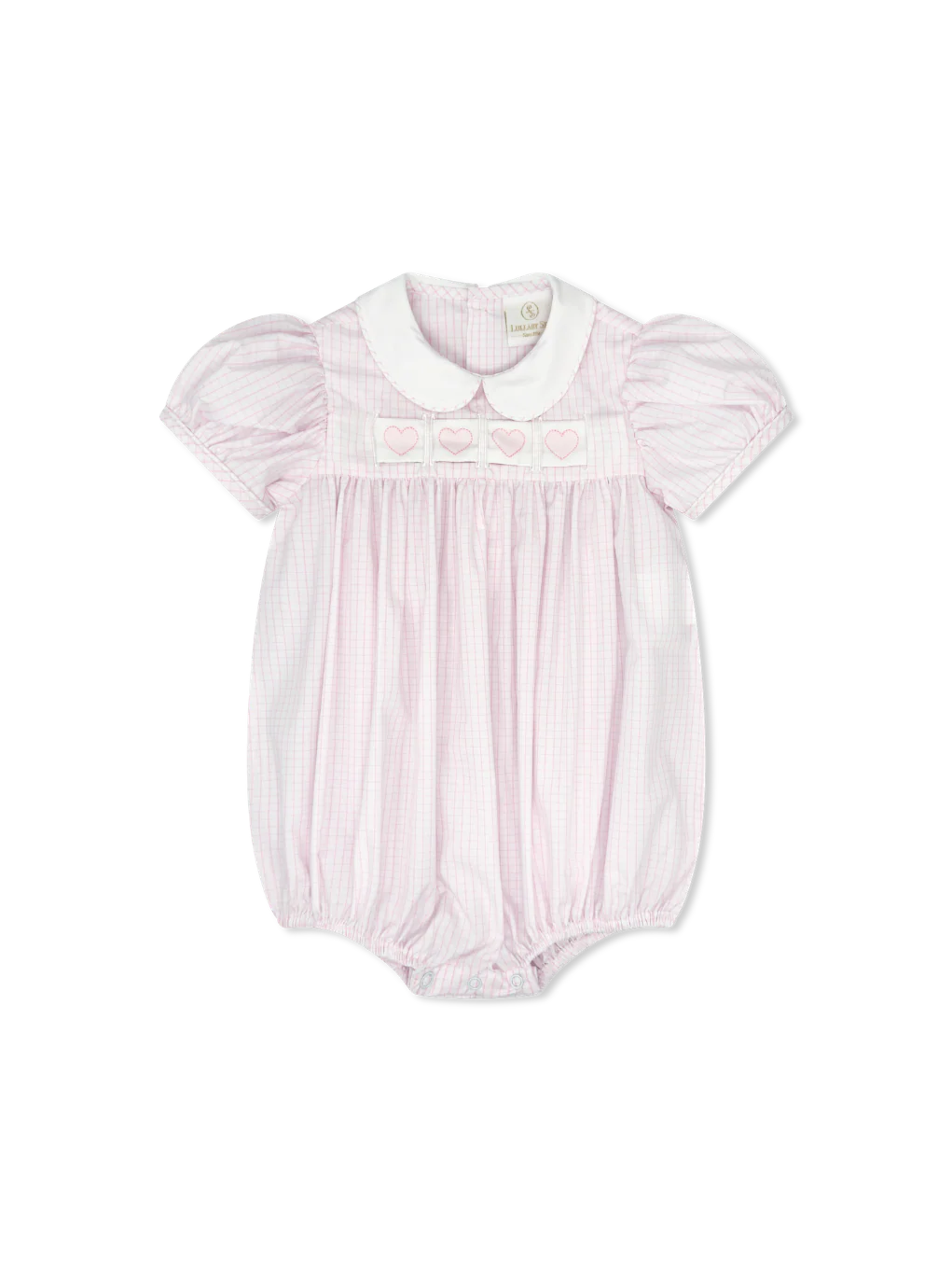 Lullaby Set Ruth Ribbon Bubble, Classic Pink Windowpane