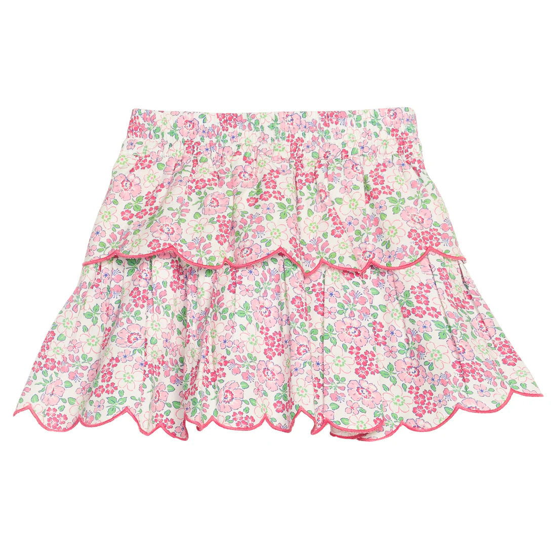 Bisby Two-Tiered Skort- Pink Bloomsbury Blossoms