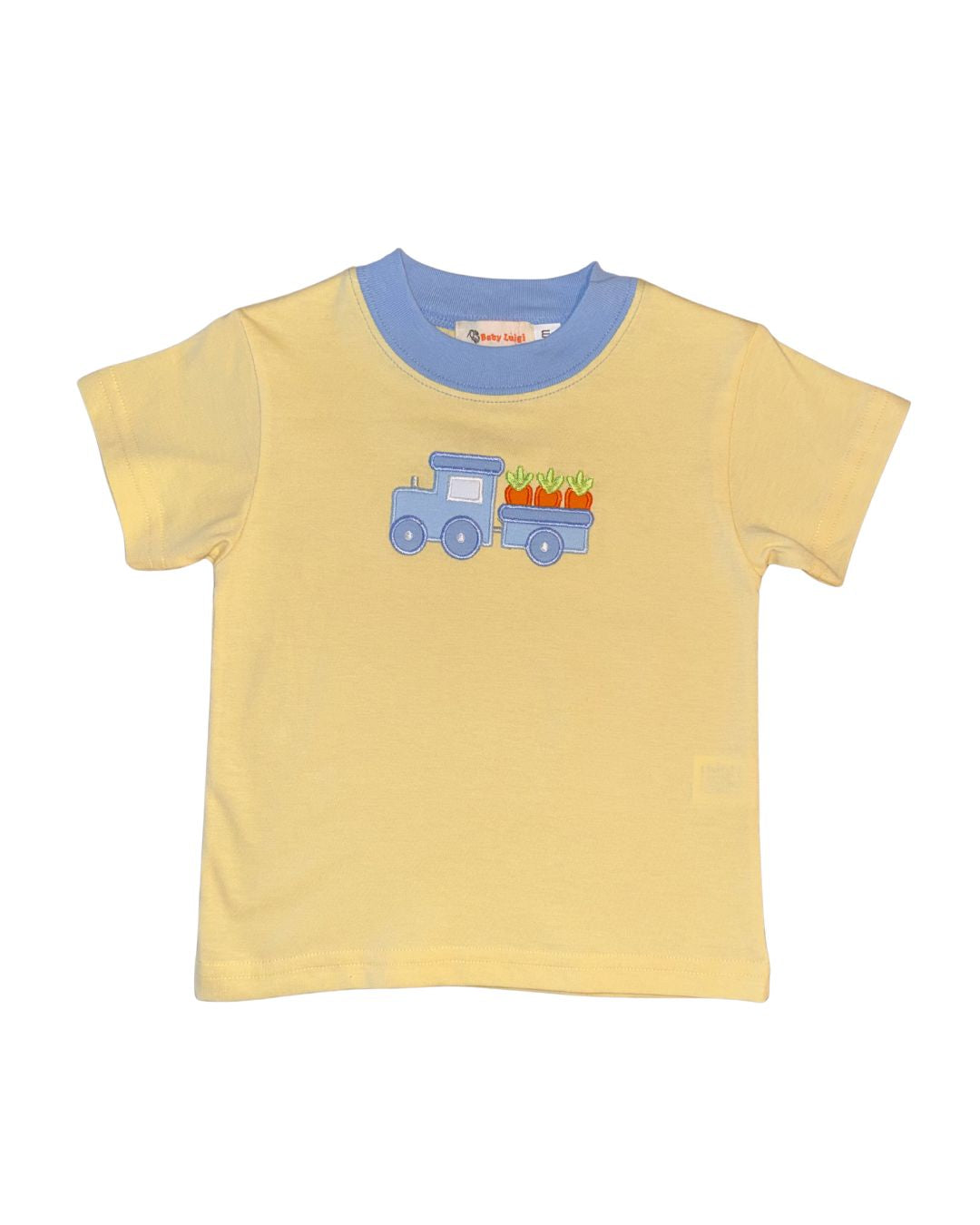 Luigi Flutter Tee Carrot Train, Pale Yellow