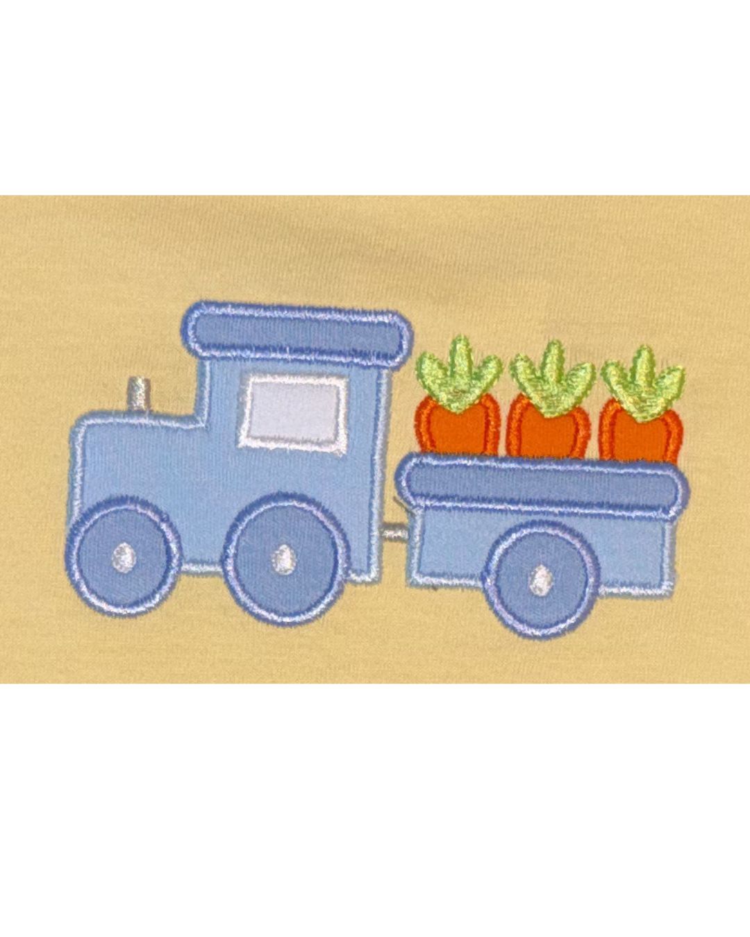 Luigi Flutter Tee Carrot Train, Pale Yellow