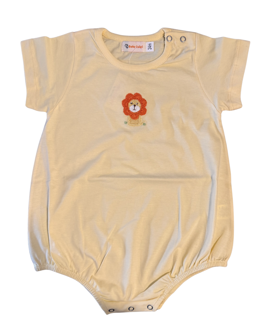 Luigi Boy Bubble Crochet Lion, Yellow