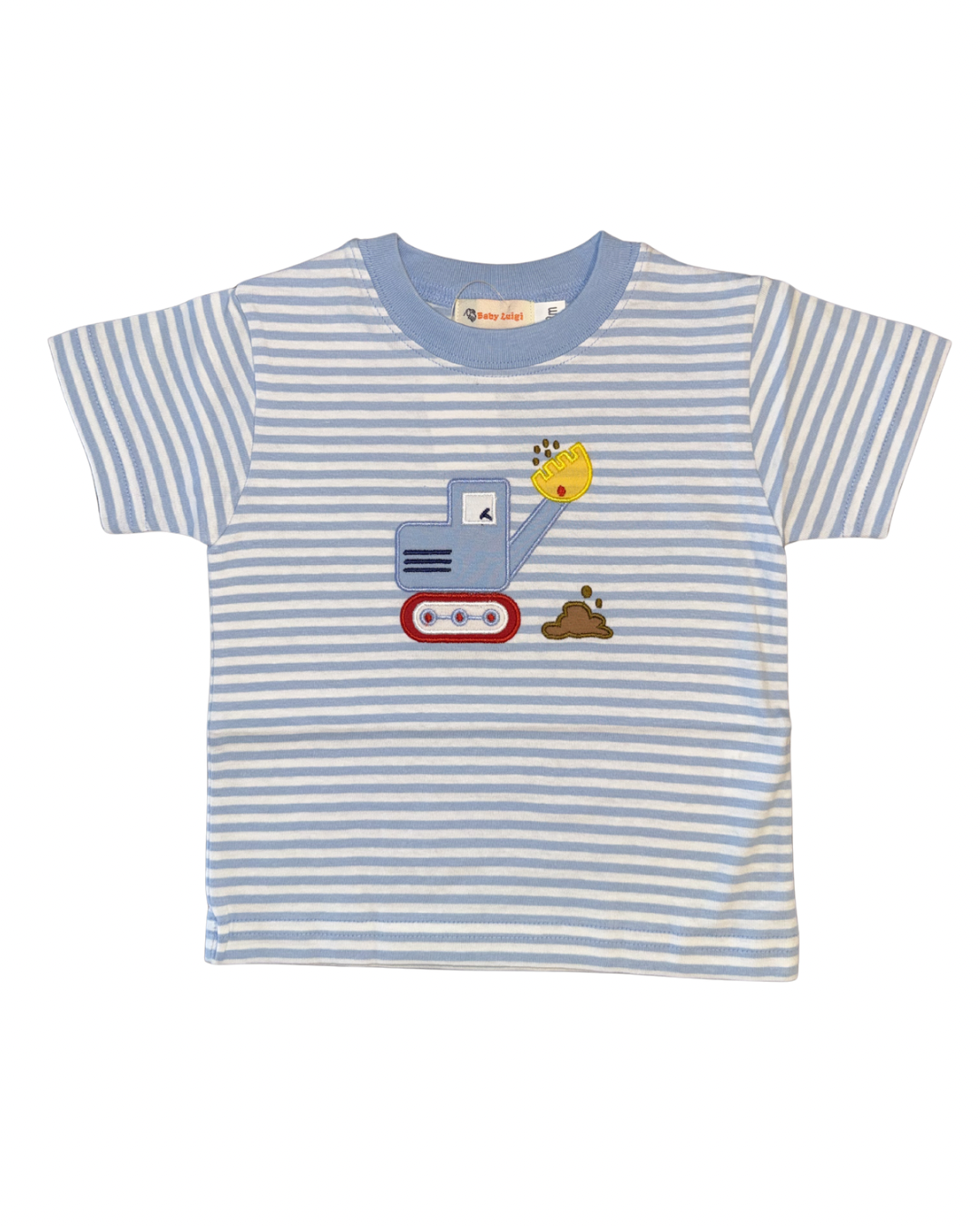 Luigi Tee , Excavator on Light Blue Stripe