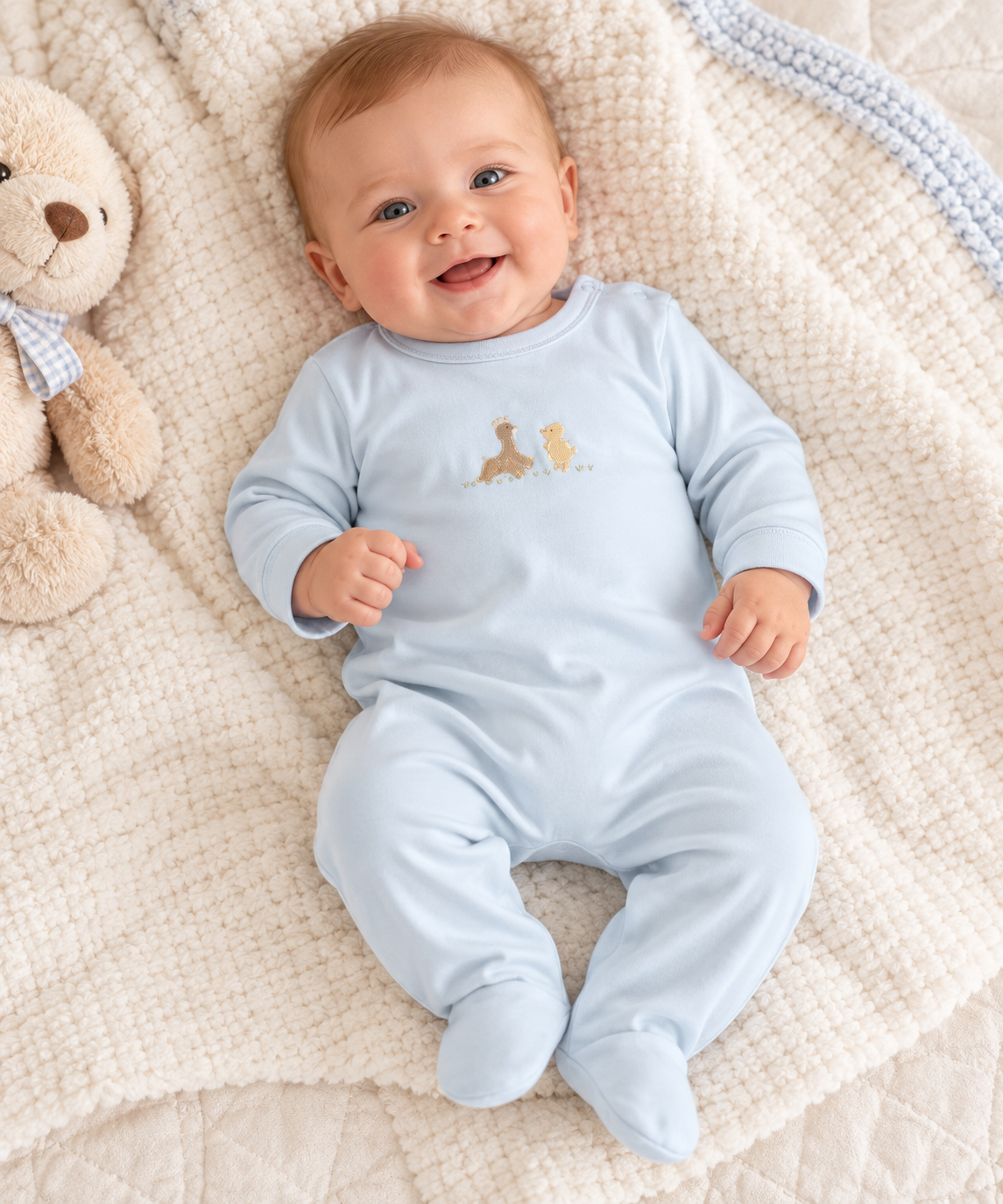 Squiggles Giraffe & Duck Footed Coverall