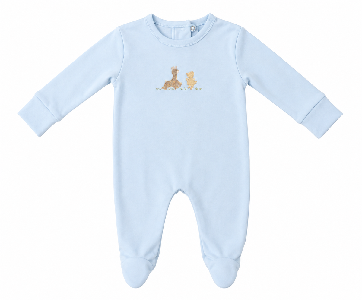 Squiggles Giraffe & Duck Footed Coverall