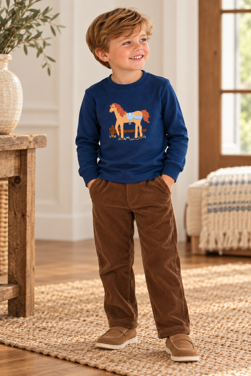 Squiggles Blue Bucky Tee