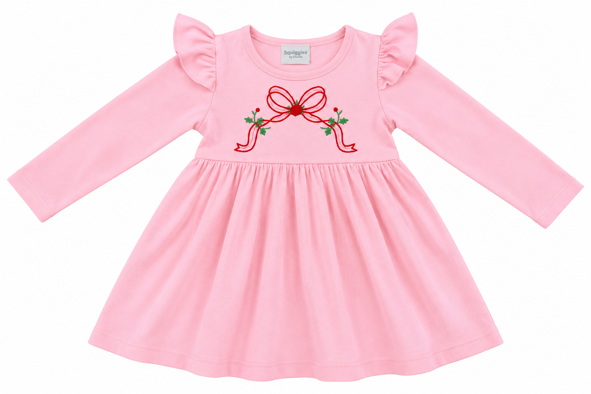 Squiggles Letter Bow Dress