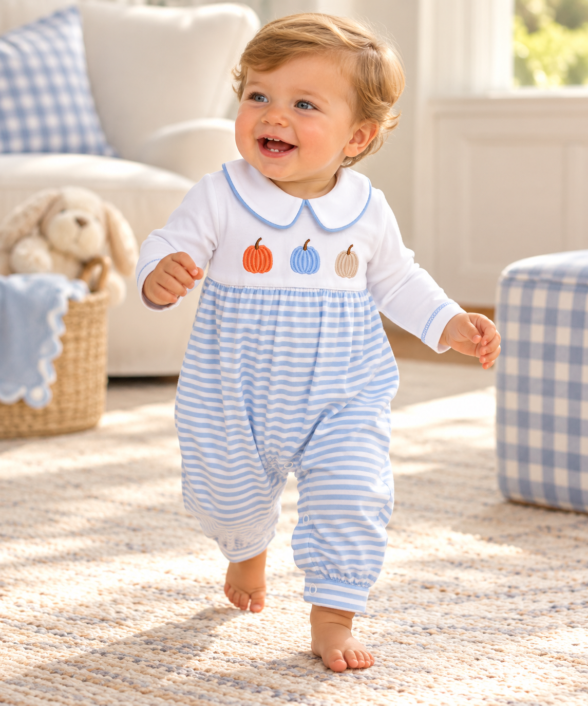 Luigi Collared Romper, Pumpkins