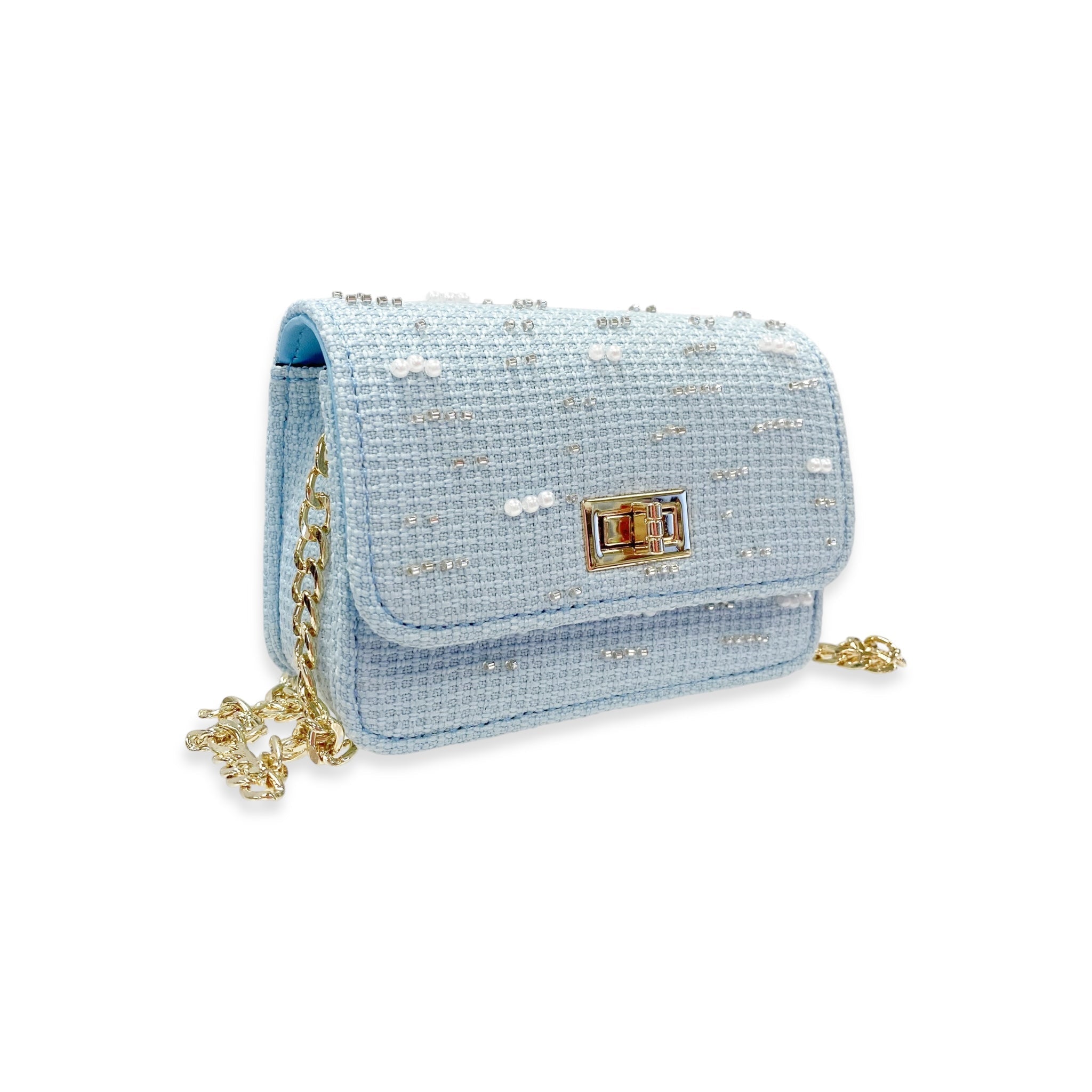 Doe A Dear Embellished Tweed Purse