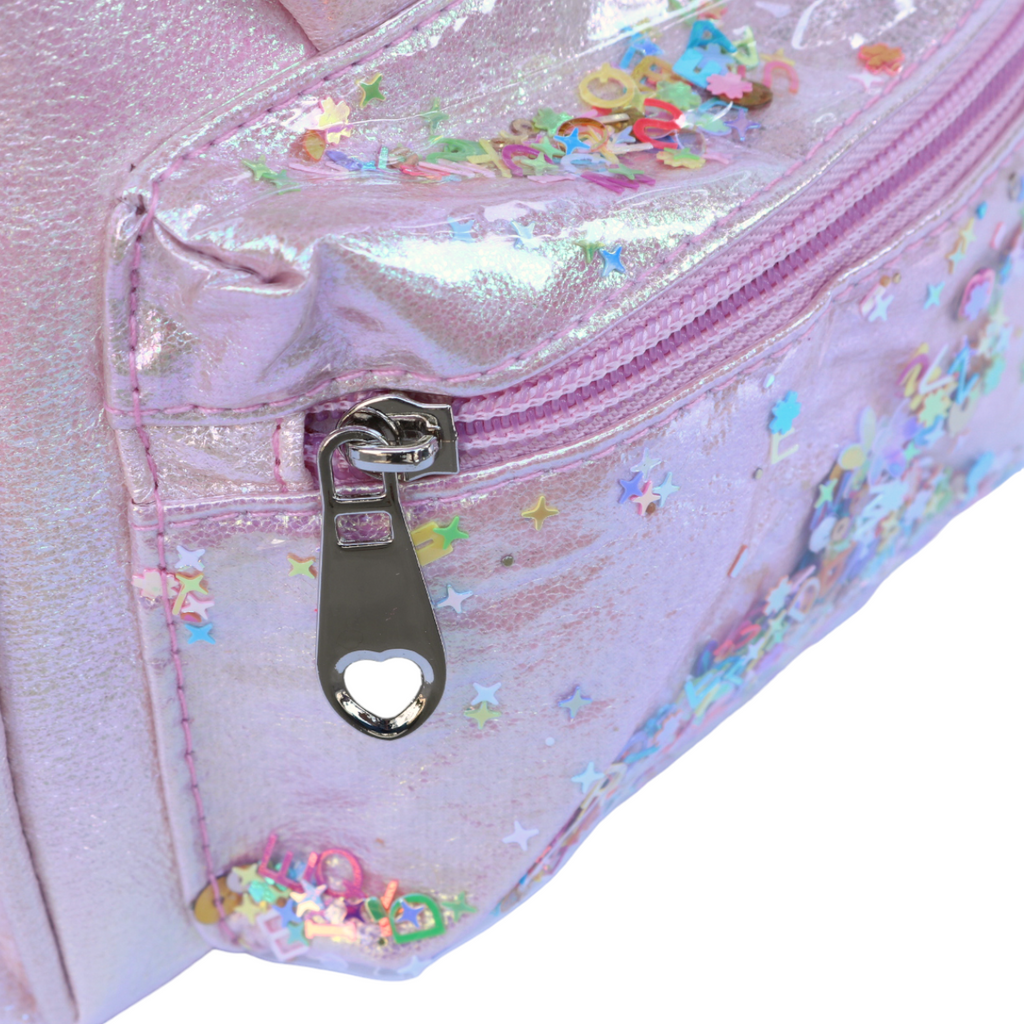 Doe A Dear Bunny Iridescent Backpack, Pink