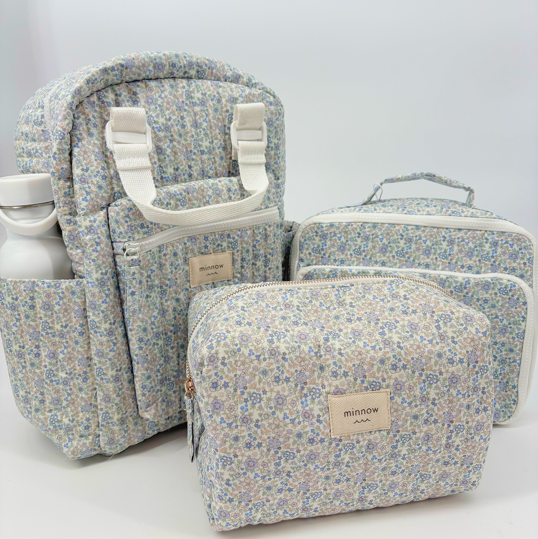 Minnow Slate Floral Travel Pouch