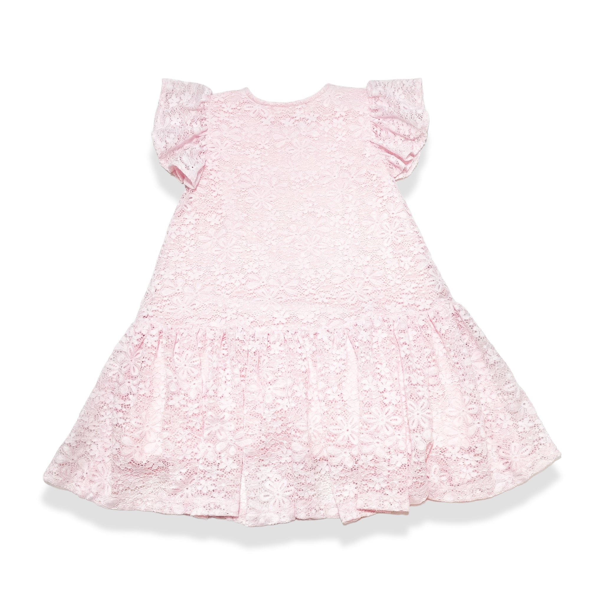 Doe A Dear Pink Dropwaist Lace Dress