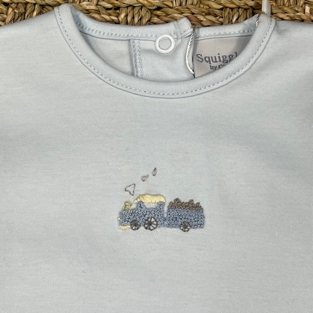 Squiggles Mini Train Engine with Coal Car Footed Coverall