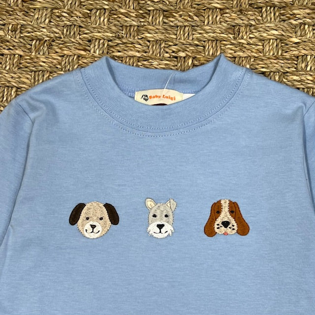 Luigi Tee, Three Dogs on Sky Blue