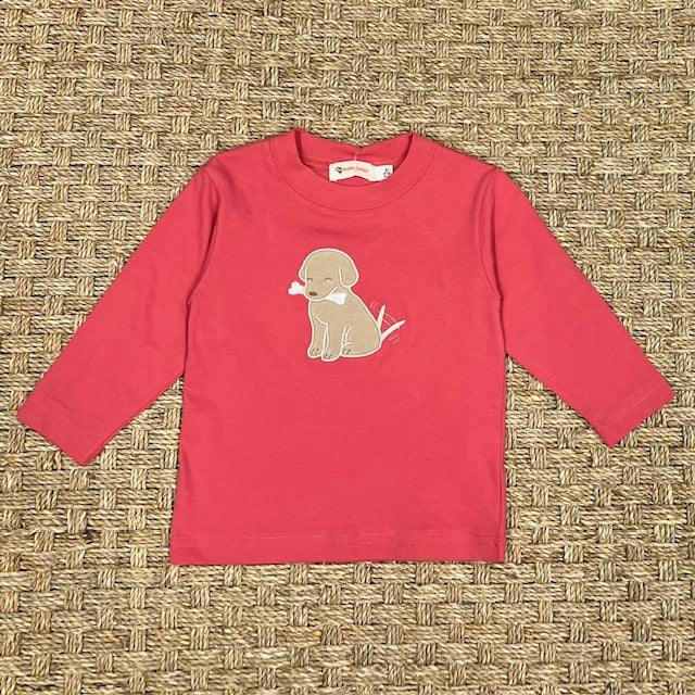 Luigi Tee, Puppy with Bone on Nantucket Red