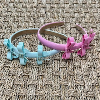 Bari Lynn 3 Patent Bow Thin Headband