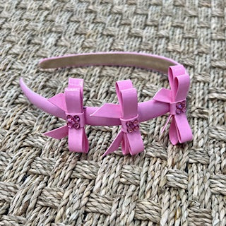 Bari Lynn 3 Patent Bow Thin Headband
