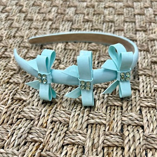 Bari Lynn 3 Patent Bow Thin Headband
