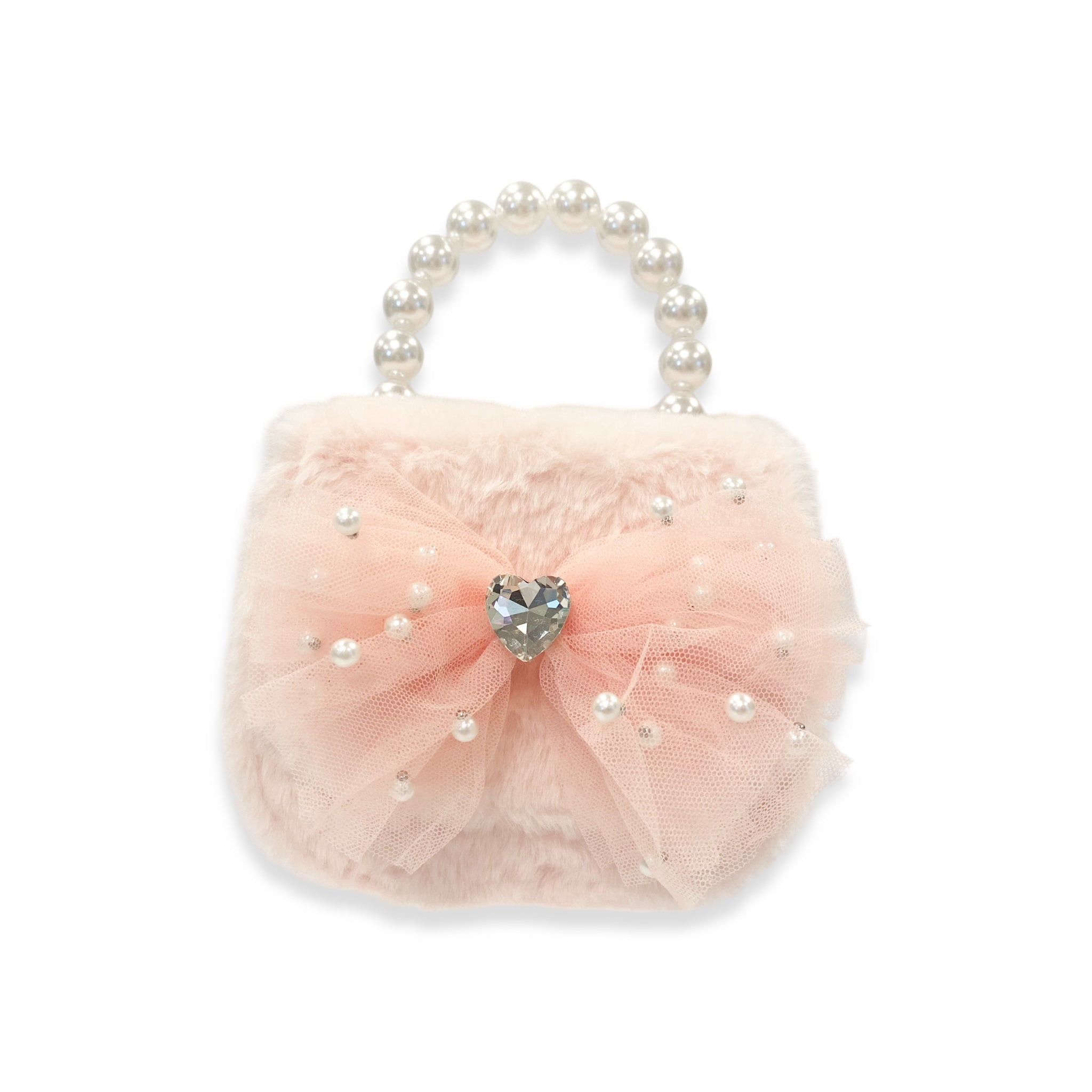 Doe A Dear Mesh Bow Furry Purse