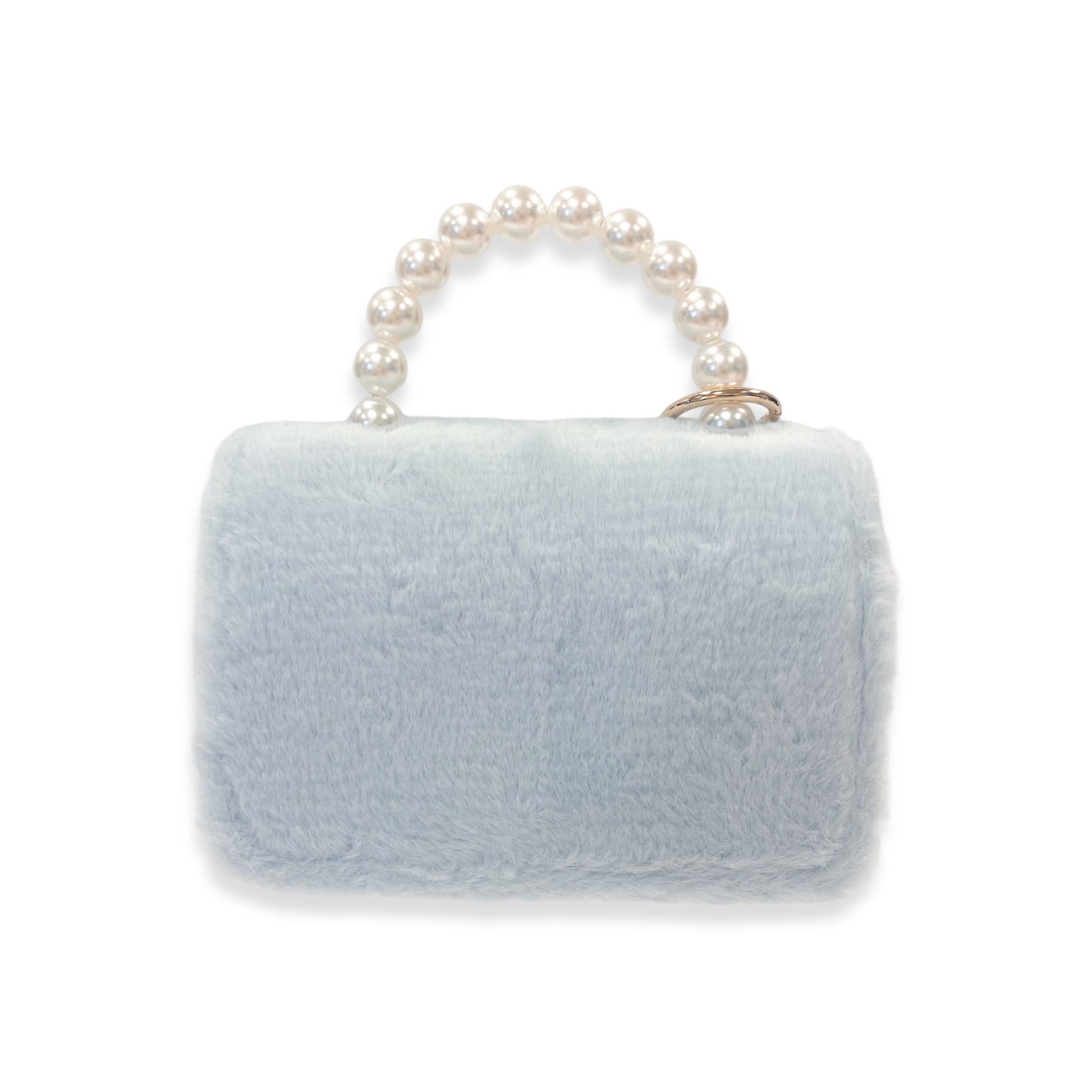 Doe A Dear Furry Purse with Bow & Pearl Charm