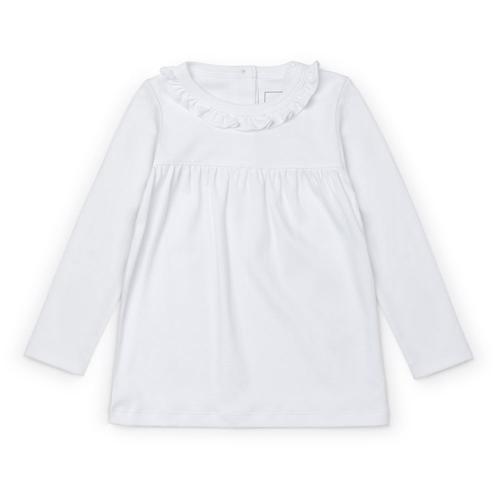 White long-sleeve top on a white background
